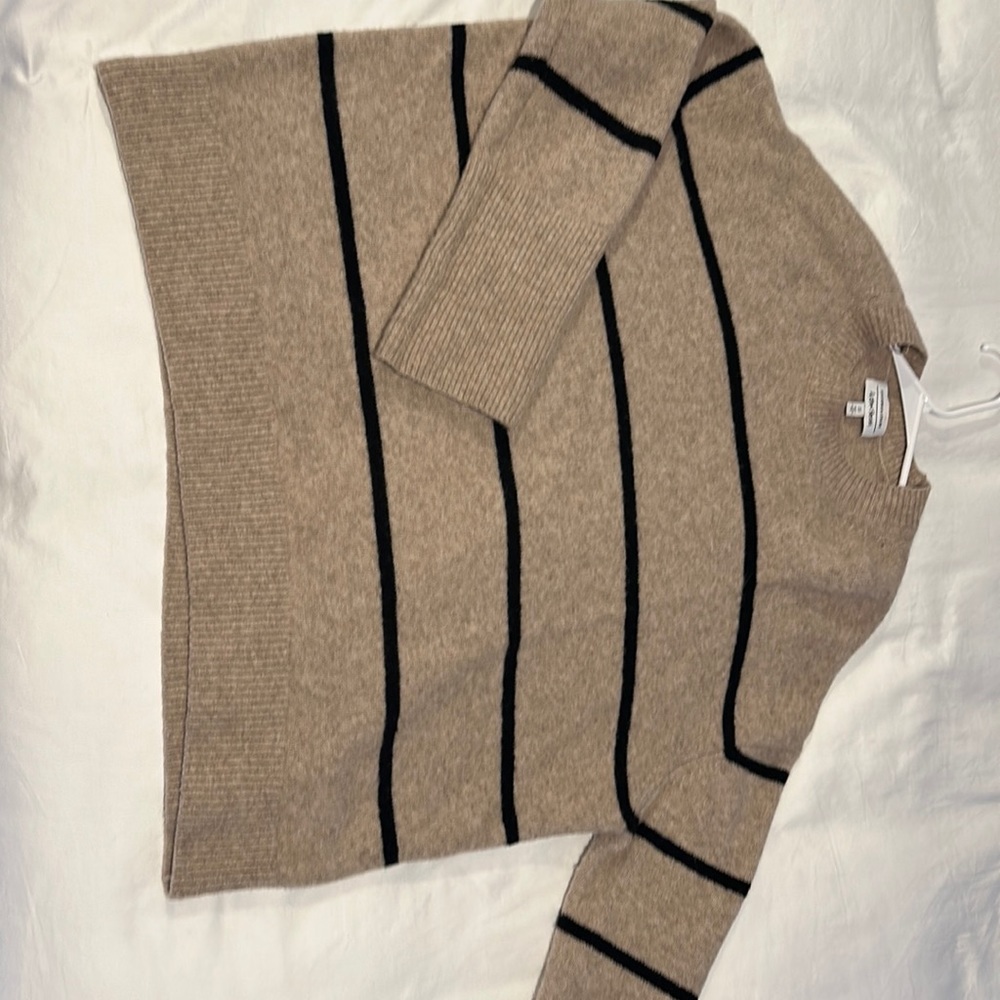Women’s & Other Stories Tan and Black striped boxy fit sweater size S